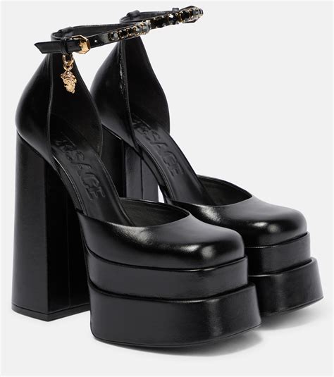 versace medusa aeternitas leather heels|Versace Medusa aevitas pumps.